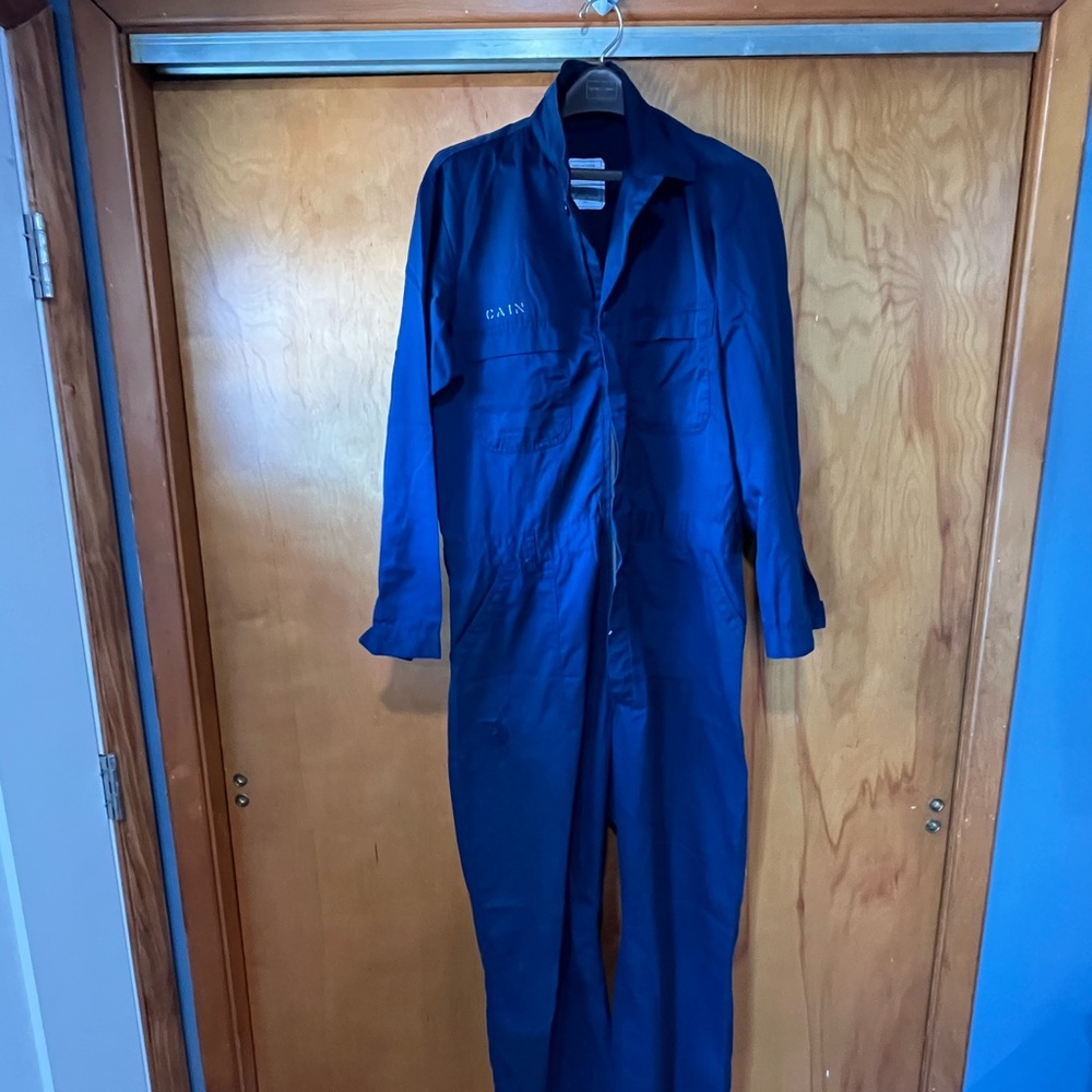 VTG 1987 US Navy Shipboard Coveralls Jumpsuit Blue 44L - Picture 3 of 11